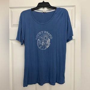 Lucky Brand Desert Graphic Blue T-Shirt Size Large